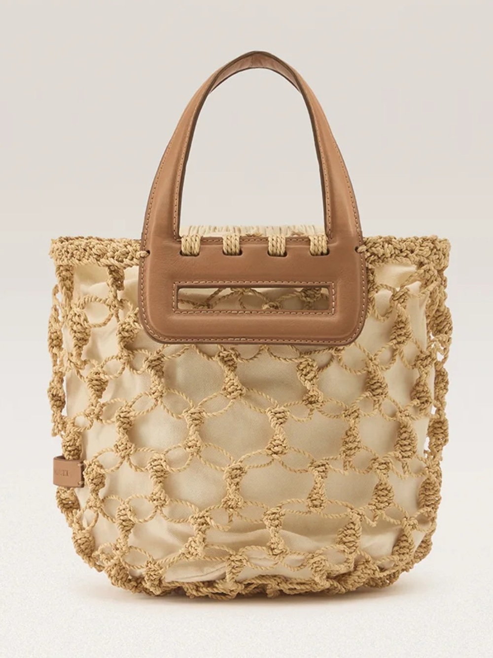 NWT Helen Kaminski Belize Raffia Leather Tote